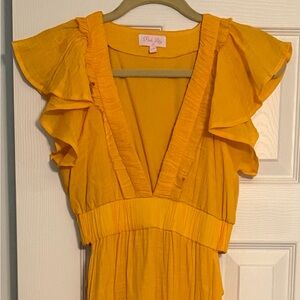 Yellow maxi dress